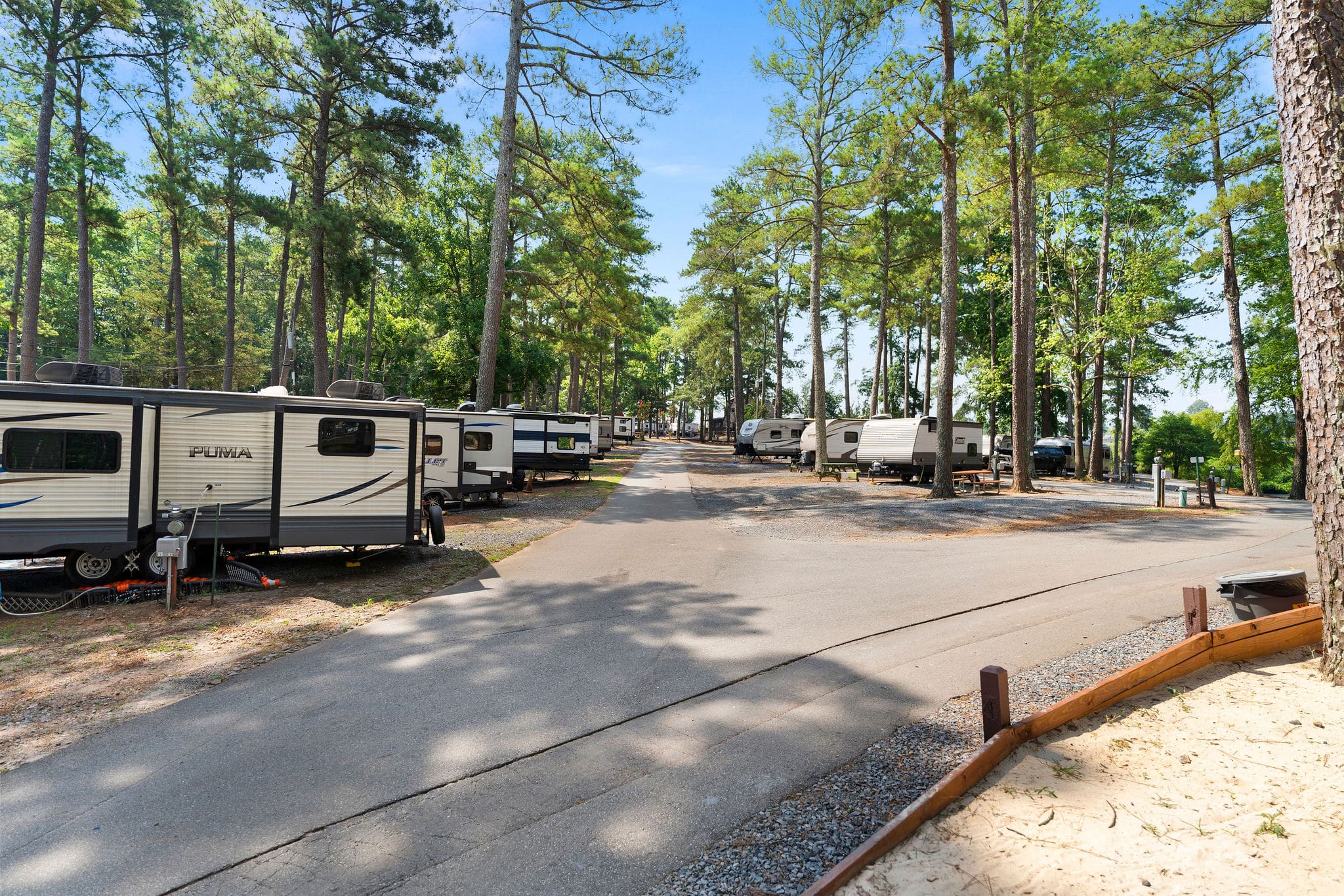 RV parked at a campsite
