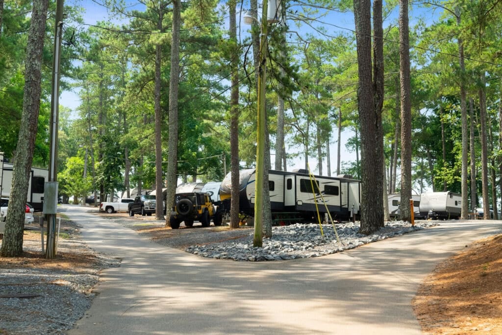 RV sites and paved road, camping near Atlanta GA